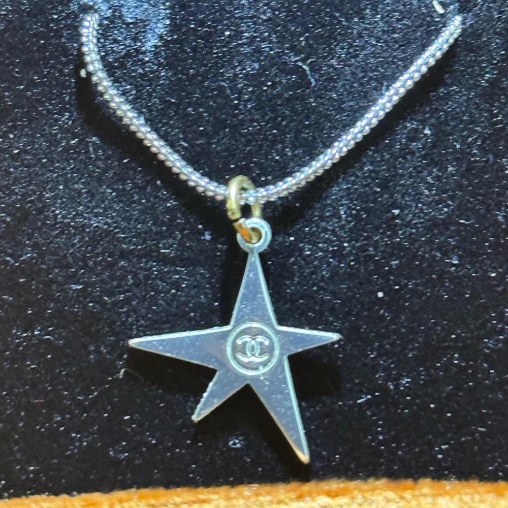 Chanel Rare Star Charm with Silver chain ;Original & Authentic Chanel Charm